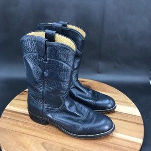 Justin Boots Navy Cowboy Boots